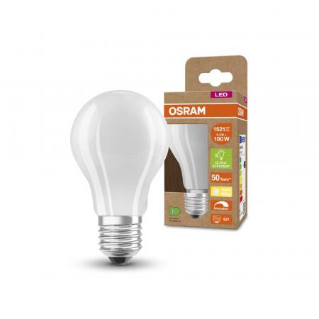 OSRAM E27 CLASSIC besonders effiziente LED Lampe matt dimmbar 7,2W wie 100W 2700K warmweißes Licht